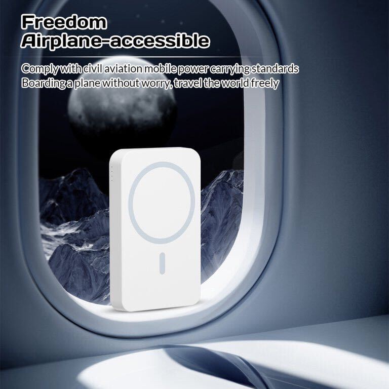 10000mAh Magnetic Wireless Power Bank Comply with Civil Aviation standards