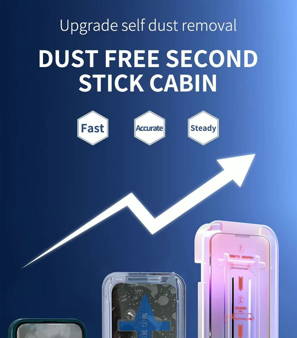 Apple Phone Screen Protector Upgraded Dust Removal