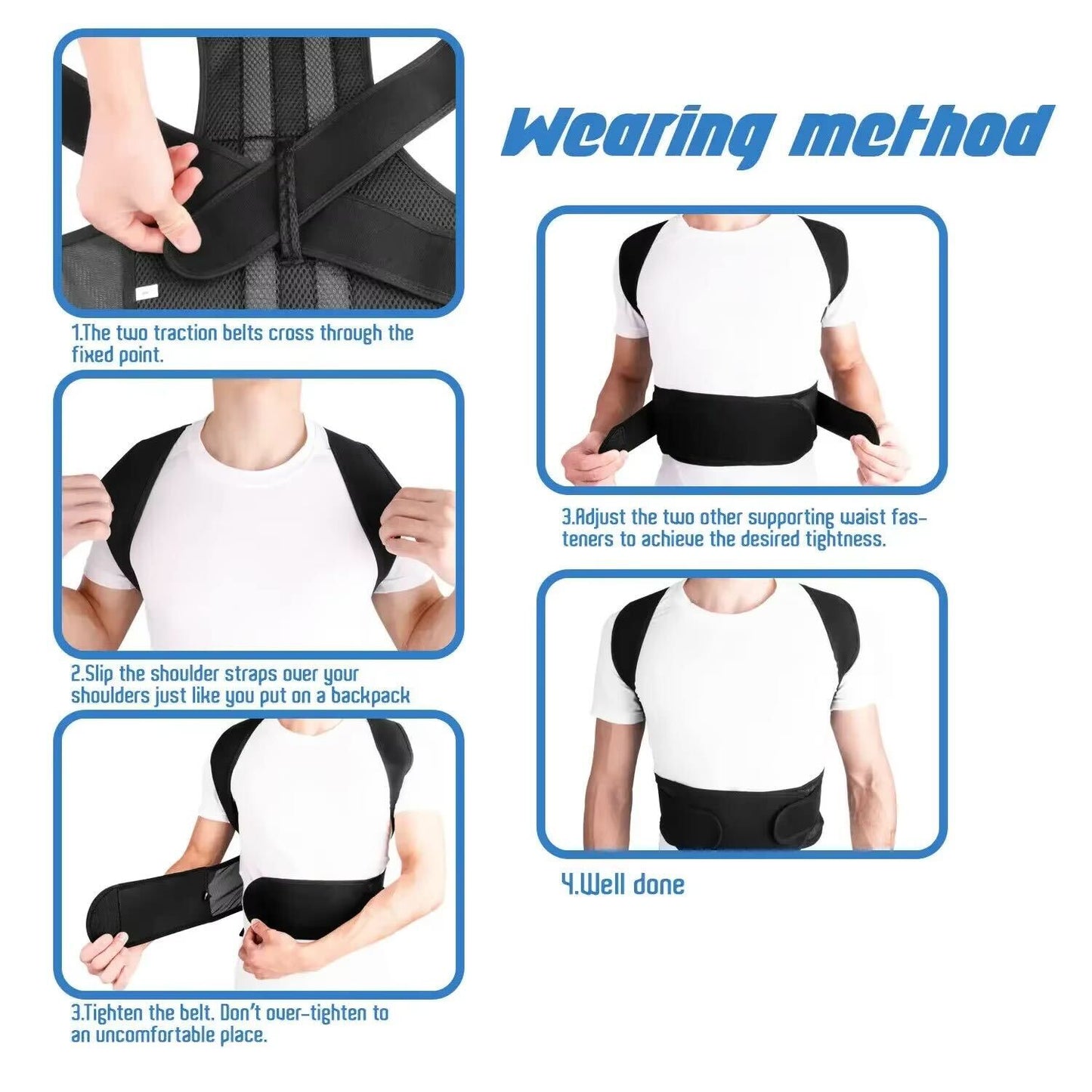 Back Brace Posture Corrector Wearing Method