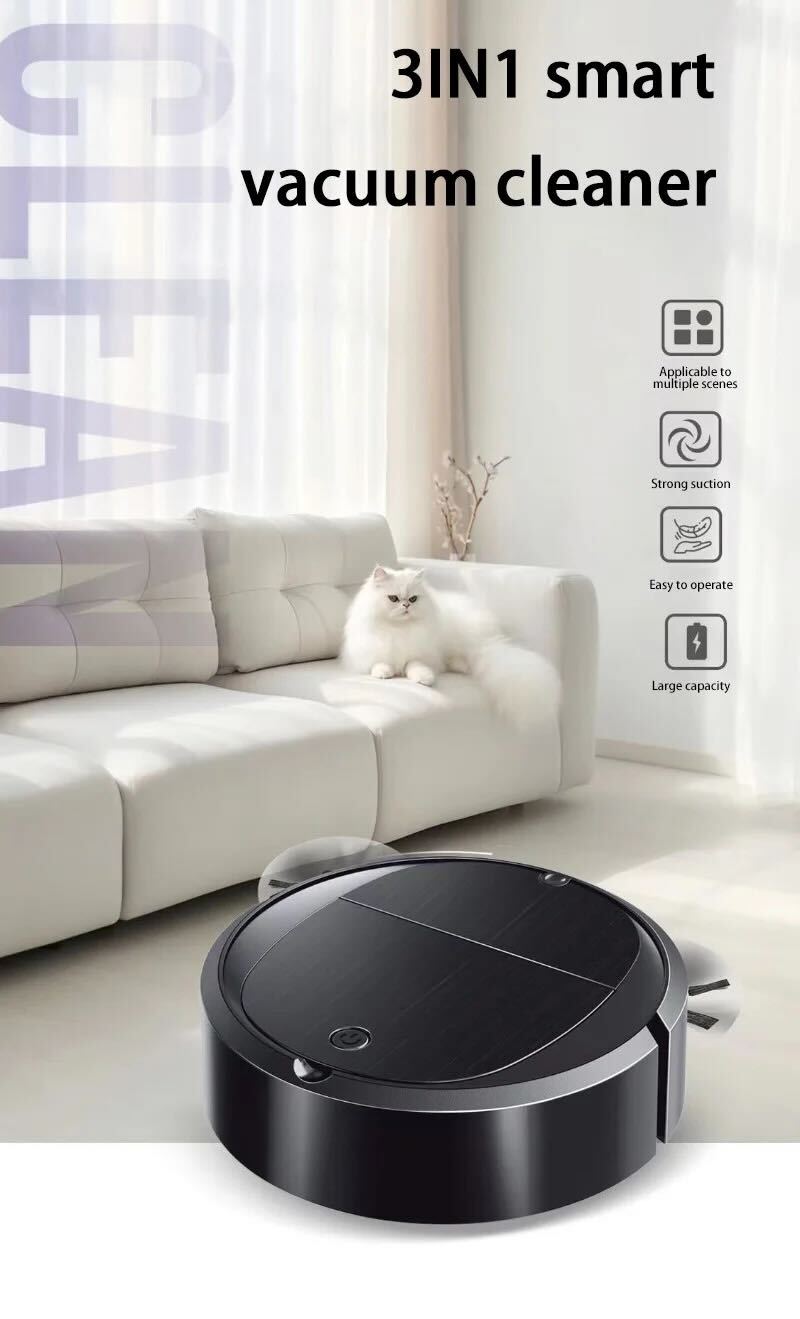 NEW 3 in 1 Smart Sweeping Robot Vacuum Cleaner