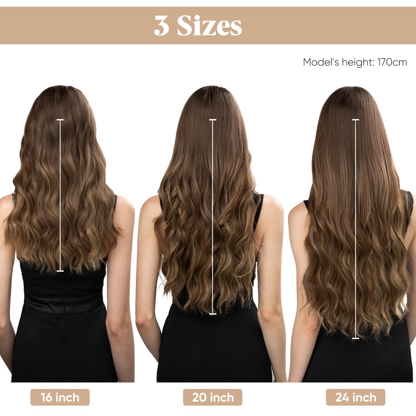 Halo Hair Wig 3 Sizes