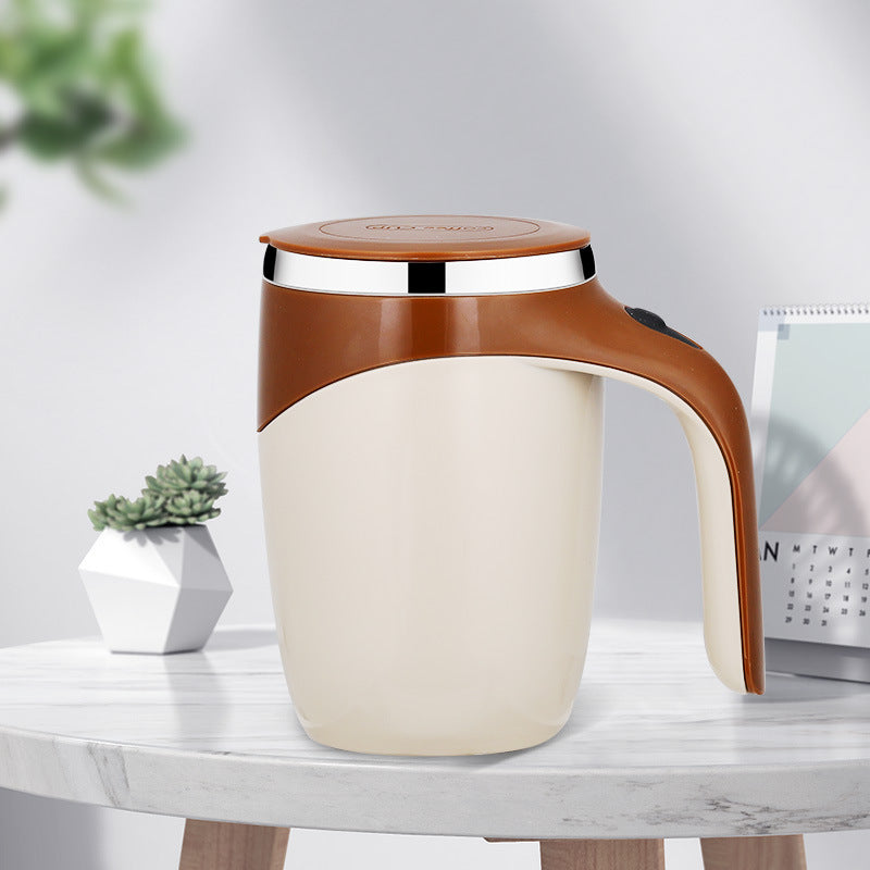 Self Stirring Coffee Cup Brown Battery Operated