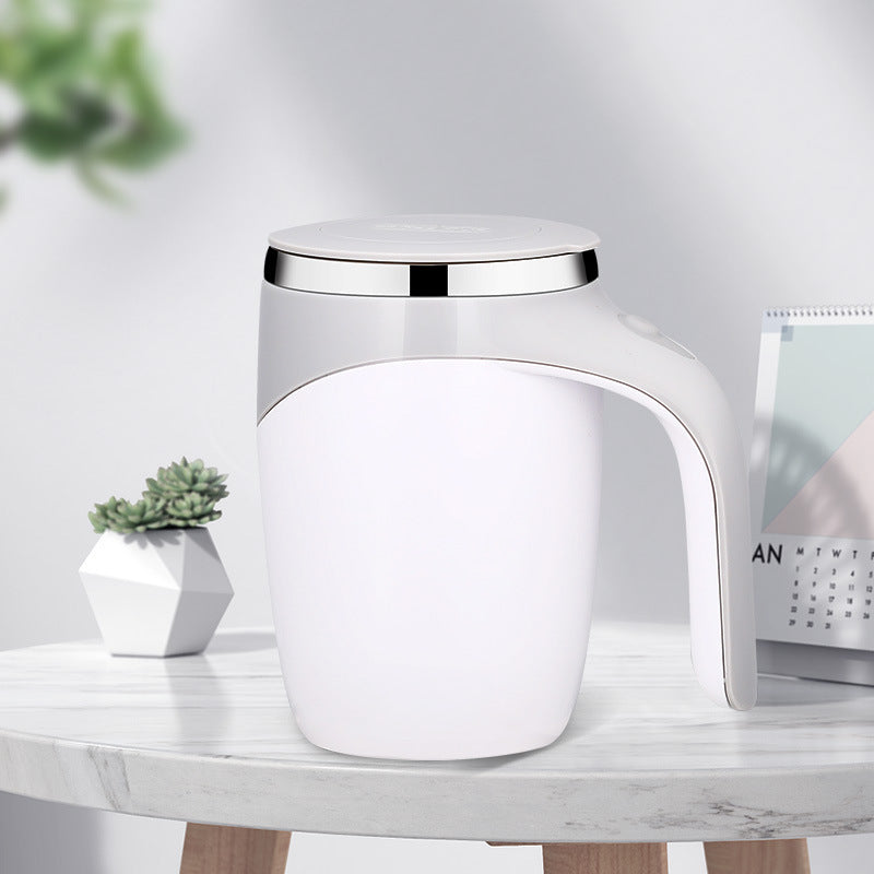 Self Stirring Coffee Cup Ivory White Battery Operated