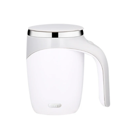 Self Stirring Coffee Cup Ivory White Rechargeable